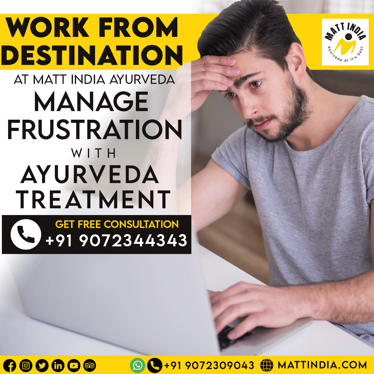 WORK FROM DESTINATION WITH AYURVEDA TREATMENT
